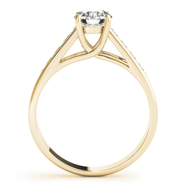 Luxe Trellis Round Diamond Engagement Ring — 9K/18K Gold & Platinum