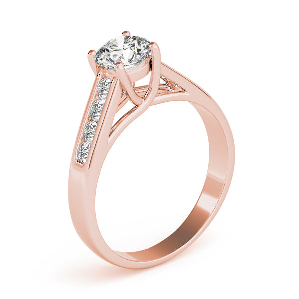 Luxe Trellis Round Diamond Engagement Ring — 9K/18K Gold & Platinum