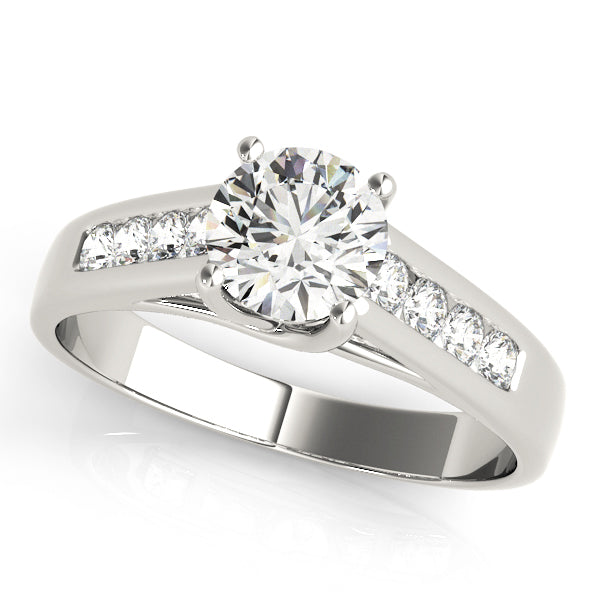 Luxe Trellis Round Diamond Engagement Ring — 9K/18K Gold & Platinum