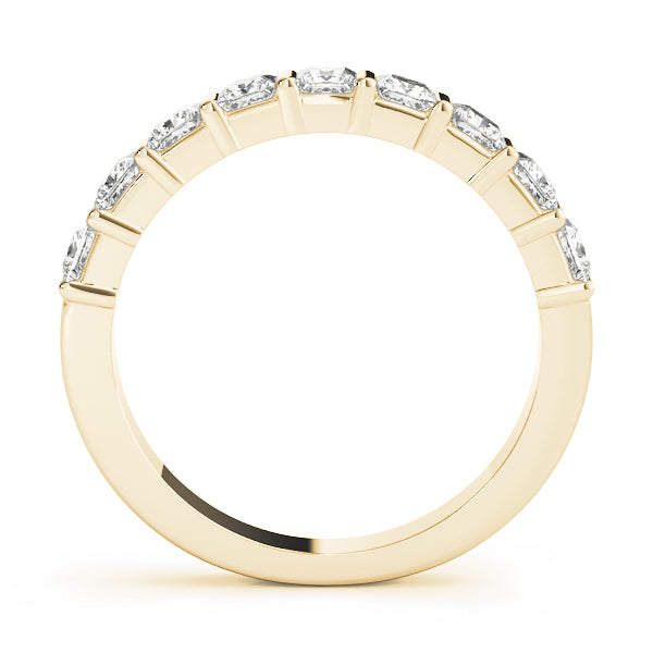 Fancy Princess Half Eternity Ring in Gold & Platinum