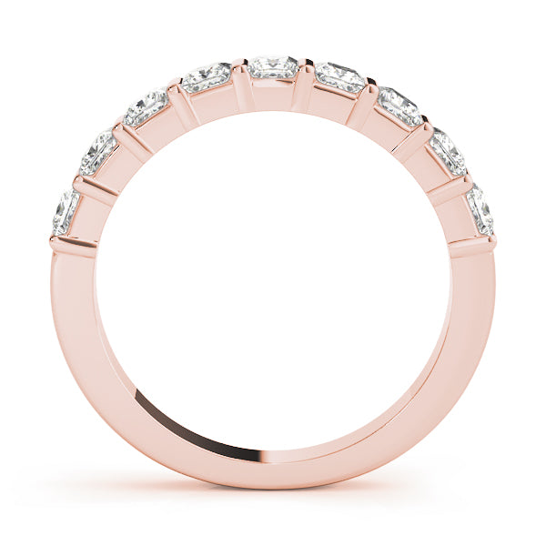 Fancy Princess Half Eternity Ring in Gold & Platinum