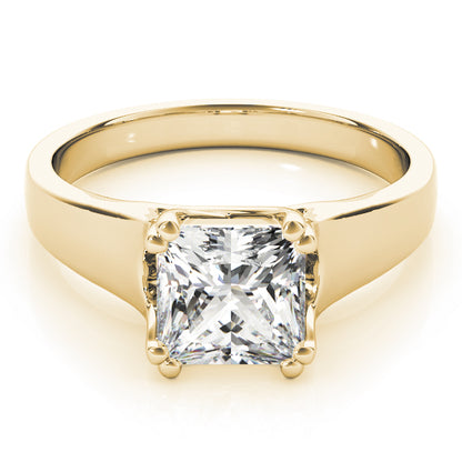 Diamond Solitaire Twisted V-Design Engagement Ring