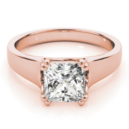 Diamond Solitaire Twisted V-Design Engagement Ring