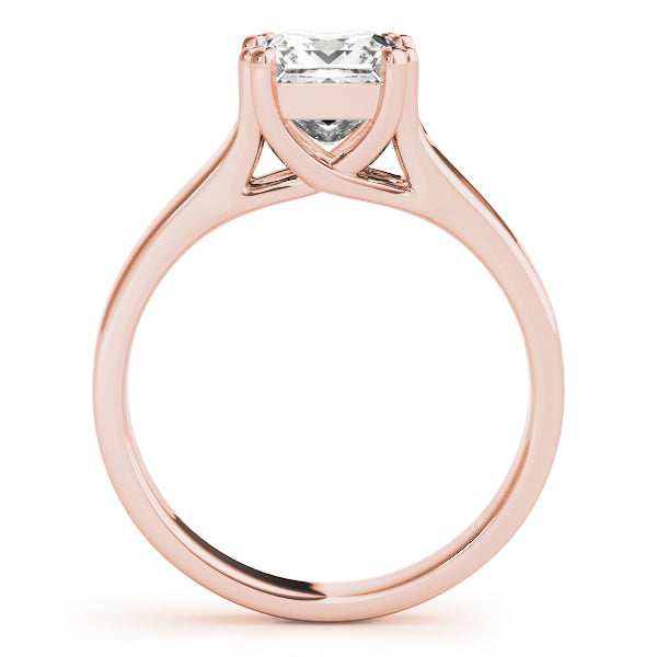 Refined Trellis Princess Diamond Engagement Ring — 9K/18K Gold & Platinum