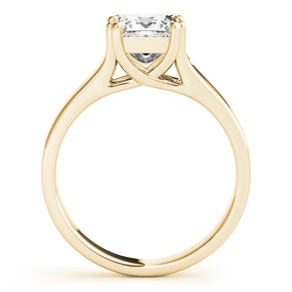 Refined Trellis Princess Diamond Engagement Ring — 9K/18K Gold & Platinum