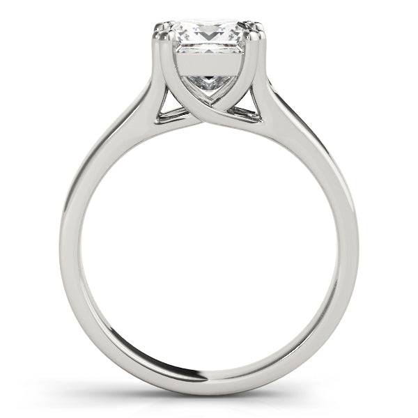 Diamond Solitaire Twisted V-Design Engagement Ring