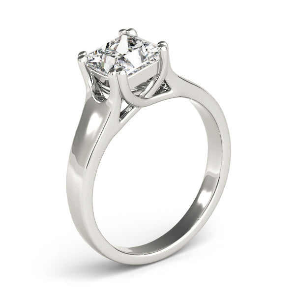 Refined Trellis Princess Diamond Engagement Ring — 9K/18K Gold & Platinum