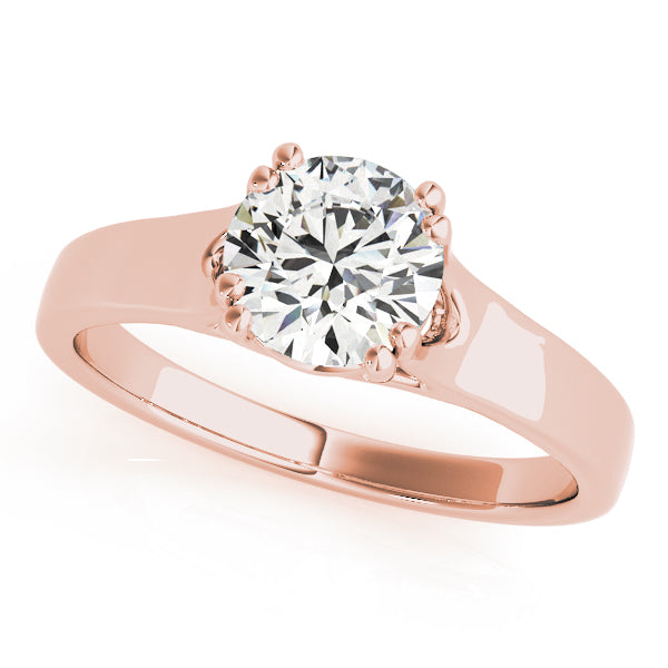 Iconic Trellis Round Diamond Engagement Ring — 9K/18K Gold & Platinum