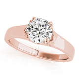 Iconic Trellis Round Diamond Engagement Ring — 9K/18K Gold & Platinum