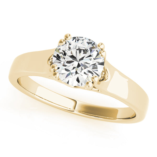 Iconic Trellis Round Diamond Engagement Ring — 9K/18K Gold & Platinum