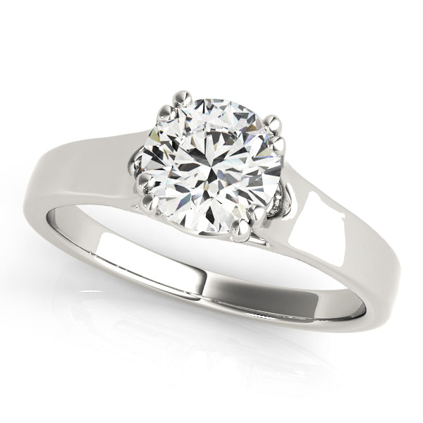 IGI Lab-Grown D-VVS Round Cut Diamond Prong Setting Solitaries Engagement Ring.