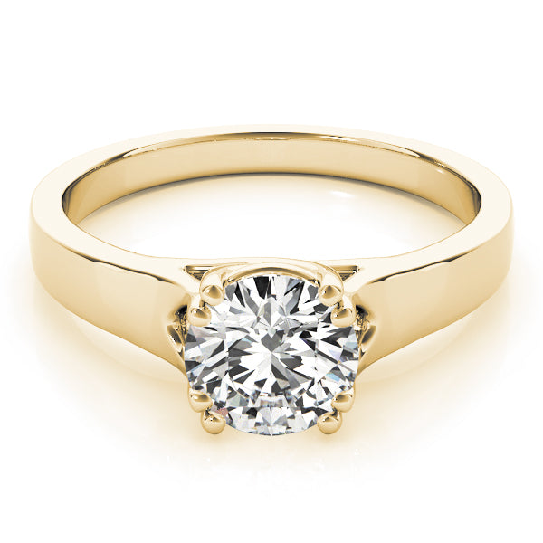 Iconic Trellis Round Diamond Engagement Ring — 9K/18K Gold & Platinum