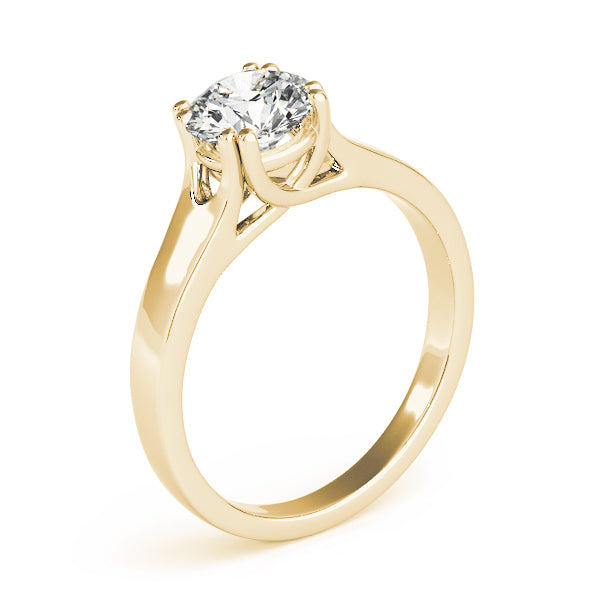 IGI Lab-Grown D-VVS Round Cut Diamond Prong Setting Solitaries Engagement Ring.