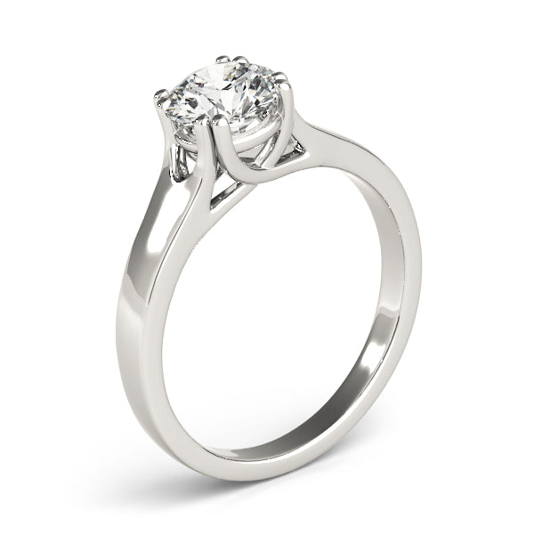 IGI Lab-Grown D-VVS Round Cut Diamond Prong Setting Solitaries Engagement Ring.