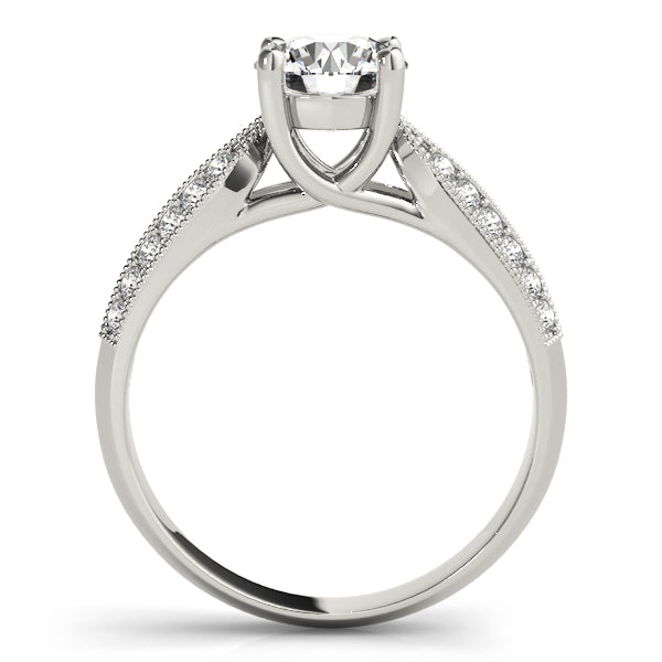 Signature Trellis Round Diamond Engagement Ring — 9K/18K Gold & Platinum