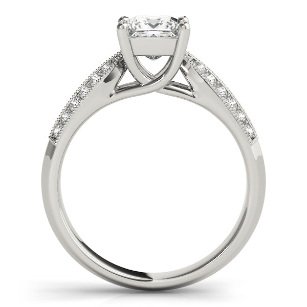 Artisan Trellis Princess Diamond Engagement Ring — 9K/18K Gold & Platinum