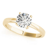 Bespoke Solitaires Round Diamond Engagement Ring — 9K/18K Gold & Platinum