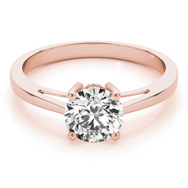 Bespoke Solitaires Round Diamond Engagement Ring — 9K/18K Gold & Platinum