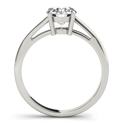 Round Cut Diamond Four-Claw Solitaire Engagement Ring