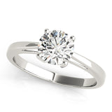 Bespoke Solitaires Round Diamond Engagement Ring — 9K/18K Gold & Platinum