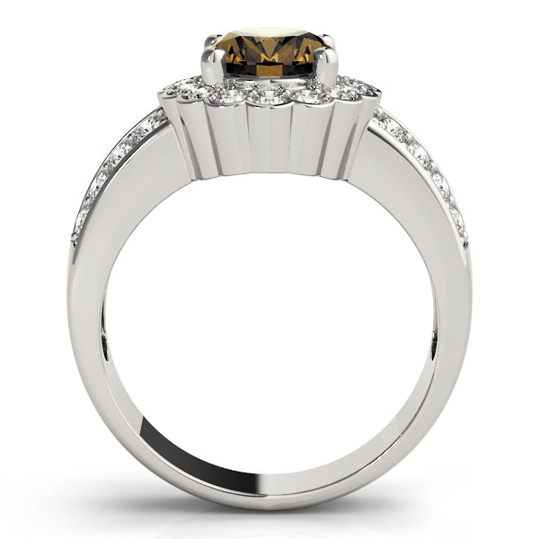 Exquisite Color Rings Oval Diamond Engagement Ring — 9K/18K Gold & Platinum