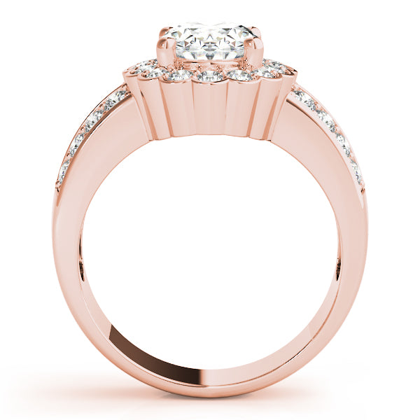 Exquisite Color Rings Oval Diamond Engagement Ring — 9K/18K Gold & Platinum