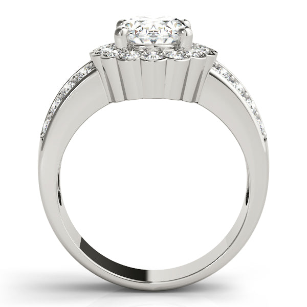 Exquisite Color Rings Oval Diamond Engagement Ring — 9K/18K Gold & Platinum