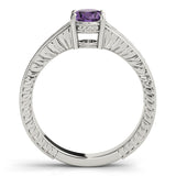 Regal Prong-Set Oval Diamond Engagement Ring — 9K/18K Gold & Platinum