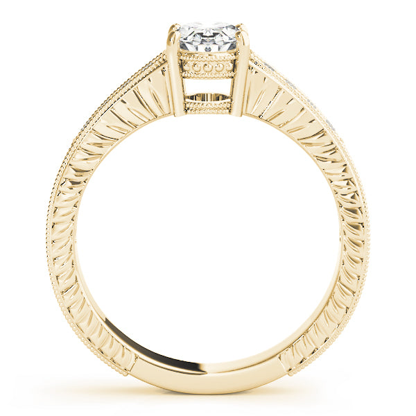 Regal Prong-Set Oval Diamond Engagement Ring — 9K/18K Gold & Platinum