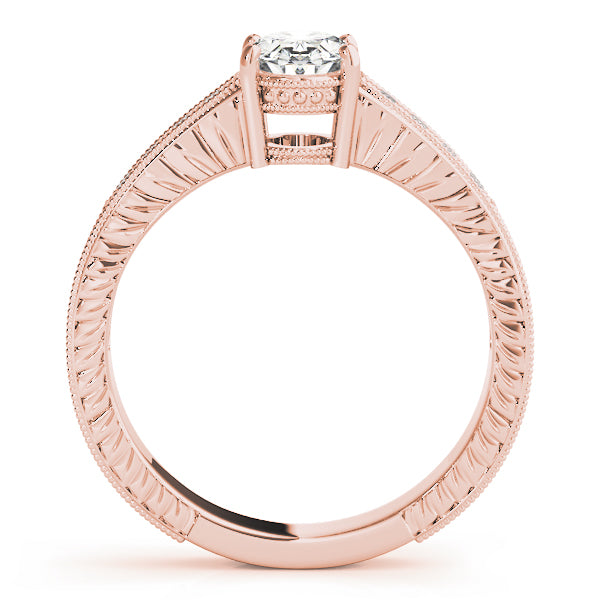 Regal Prong-Set Oval Diamond Engagement Ring — 9K/18K Gold & Platinum