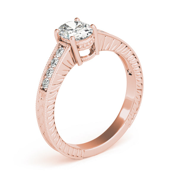 Regal Prong-Set Oval Diamond Engagement Ring — 9K/18K Gold & Platinum