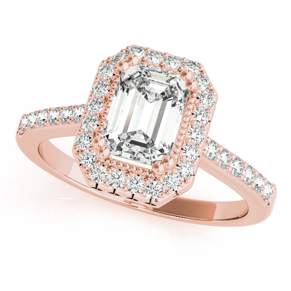 Sophisticated Color Rings Emerald Diamond Engagement Ring — 9K/18K Gold & Platinum