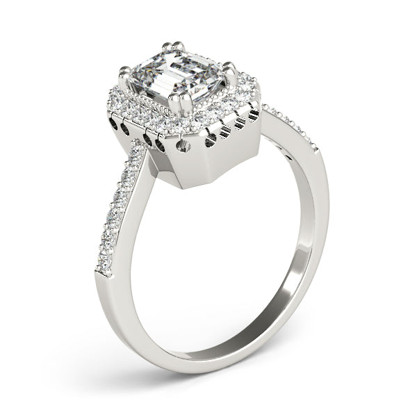 Sophisticated Color Rings Emerald Diamond Engagement Ring — 9K/18K Gold & Platinum