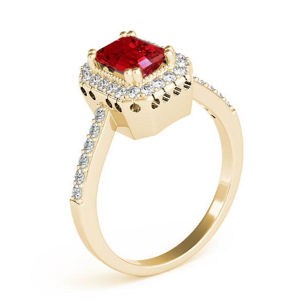 Sophisticated Color Rings Emerald Diamond Engagement Ring — 9K/18K Gold & Platinum
