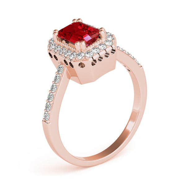 Sophisticated Color Rings Emerald Diamond Engagement Ring — 9K/18K Gold & Platinum