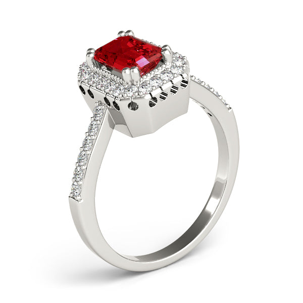 Sophisticated Color Rings Emerald Diamond Engagement Ring — 9K/18K Gold & Platinum
