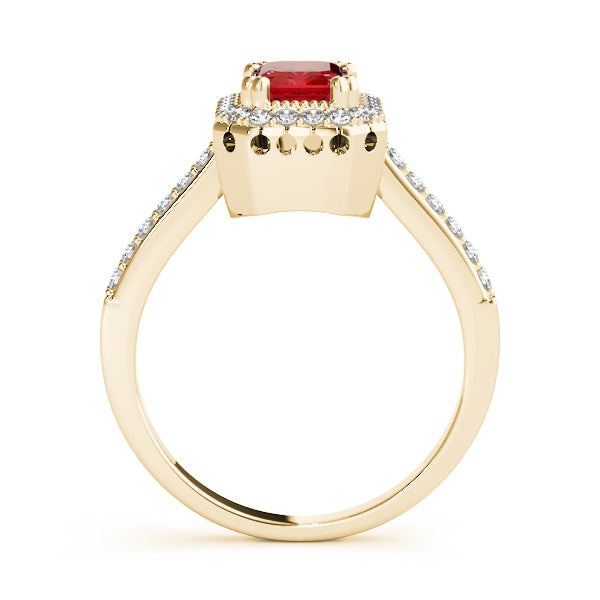 Sophisticated Color Rings Emerald Diamond Engagement Ring — 9K/18K Gold & Platinum