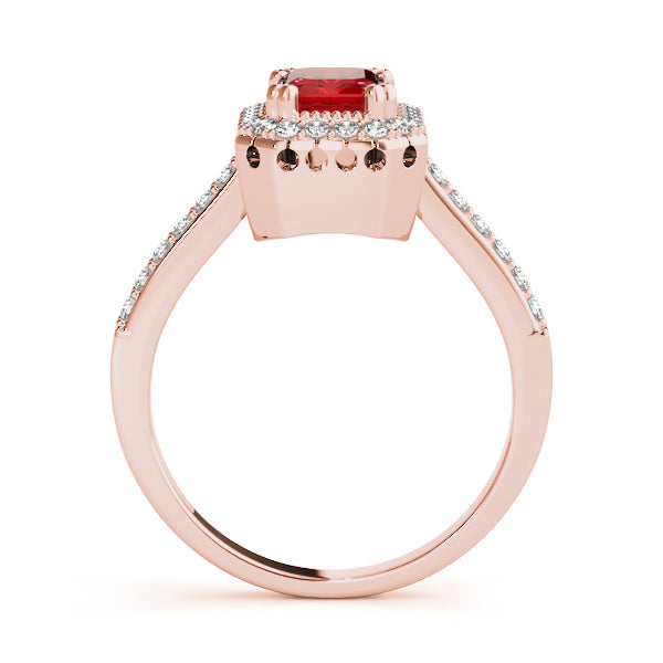 Sophisticated Color Rings Emerald Diamond Engagement Ring — 9K/18K Gold & Platinum
