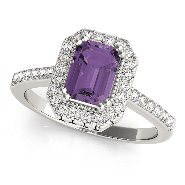 Sophisticated Color Rings Emerald Diamond Engagement Ring — 9K/18K Gold & Platinum