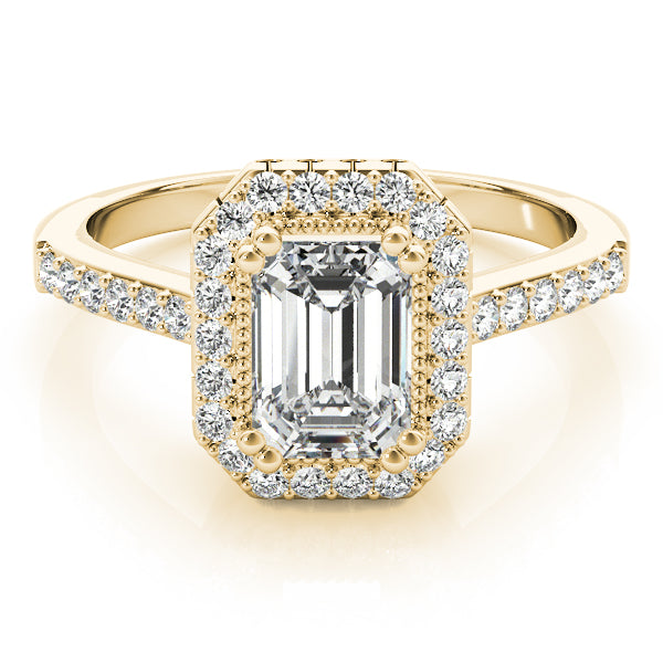 Sophisticated Color Rings Emerald Diamond Engagement Ring — 9K/18K Gold & Platinum
