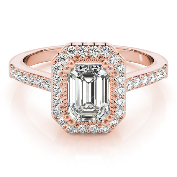 Sophisticated Color Rings Emerald Diamond Engagement Ring — 9K/18K Gold & Platinum