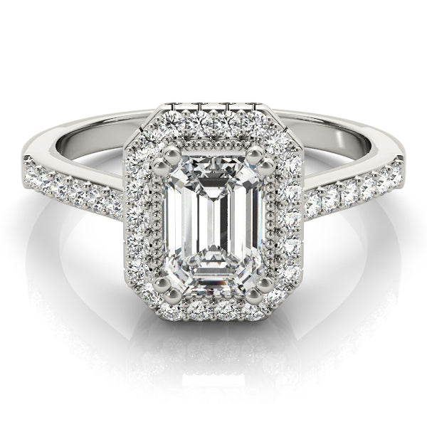 Sophisticated Color Rings Emerald Diamond Engagement Ring — 9K/18K Gold & Platinum