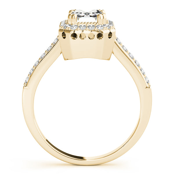 Sophisticated Color Rings Emerald Diamond Engagement Ring — 9K/18K Gold & Platinum