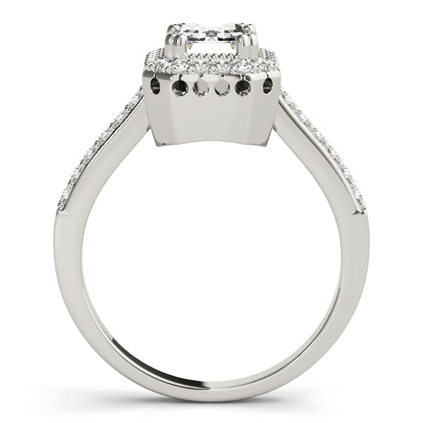 Sophisticated Color Rings Emerald Diamond Engagement Ring — 9K/18K Gold & Platinum