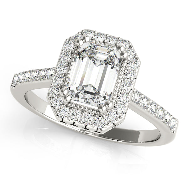 Sophisticated Color Rings Emerald Diamond Engagement Ring — 9K/18K Gold & Platinum