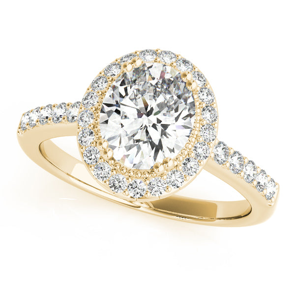 Eternal Color Rings Oval Diamond Engagement Ring — 9K/18K Gold & Platinum