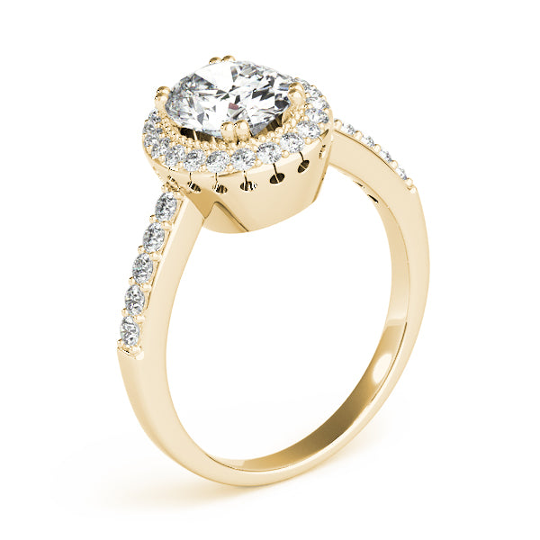 Eternal Color Rings Oval Diamond Engagement Ring — 9K/18K Gold & Platinum