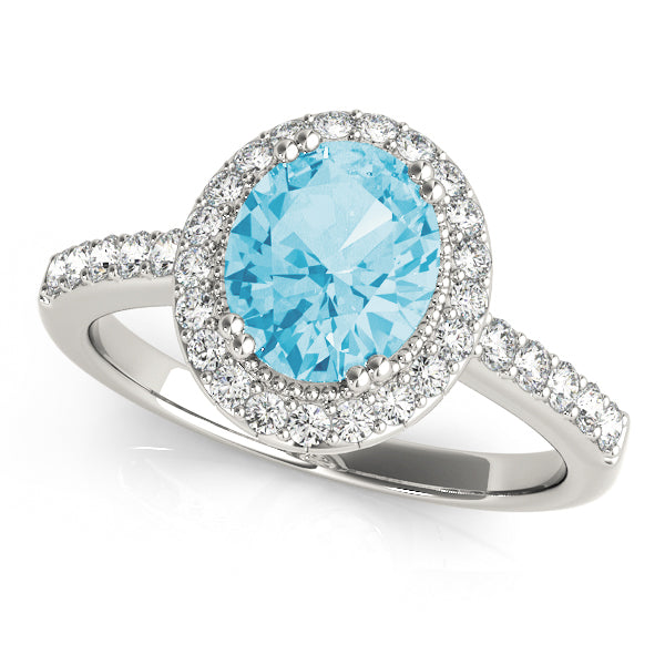 Eternal Color Rings Oval Diamond Engagement Ring — 9K/18K Gold & Platinum