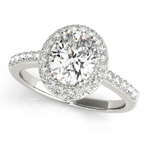 Eternal Color Rings Oval Diamond Engagement Ring — 9K/18K Gold & Platinum