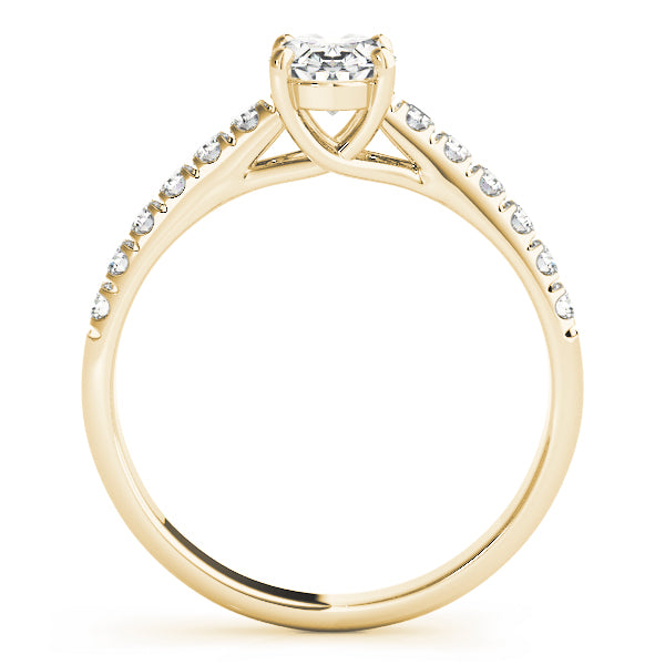 Radiant Trellis Oval Diamond Engagement Ring — 9K/18K Gold & Platinum